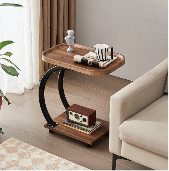 Mobile Wooden C-Table