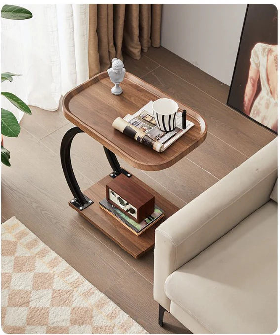 Mobile Wooden C-Table